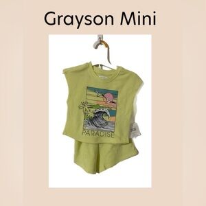 Infant Girls Grayson Mini Thermal Knit Shorts Set Size 12 Months NWT